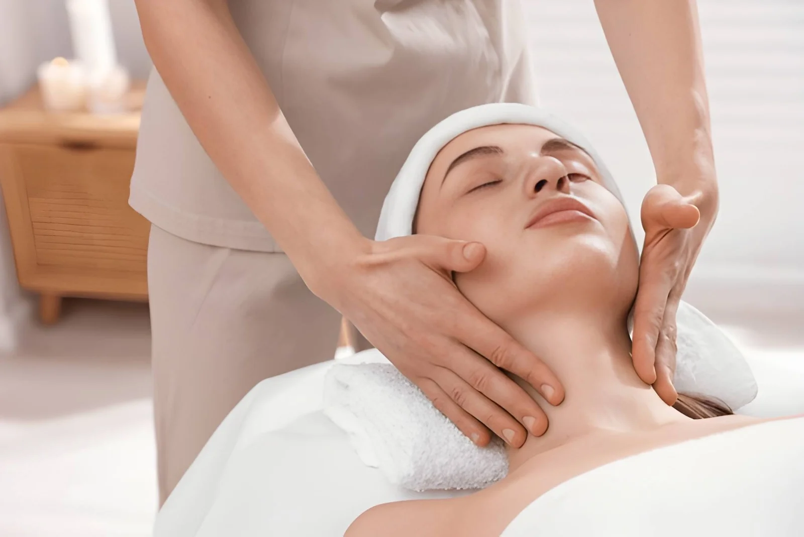 Facial spa treatment at La Gracia